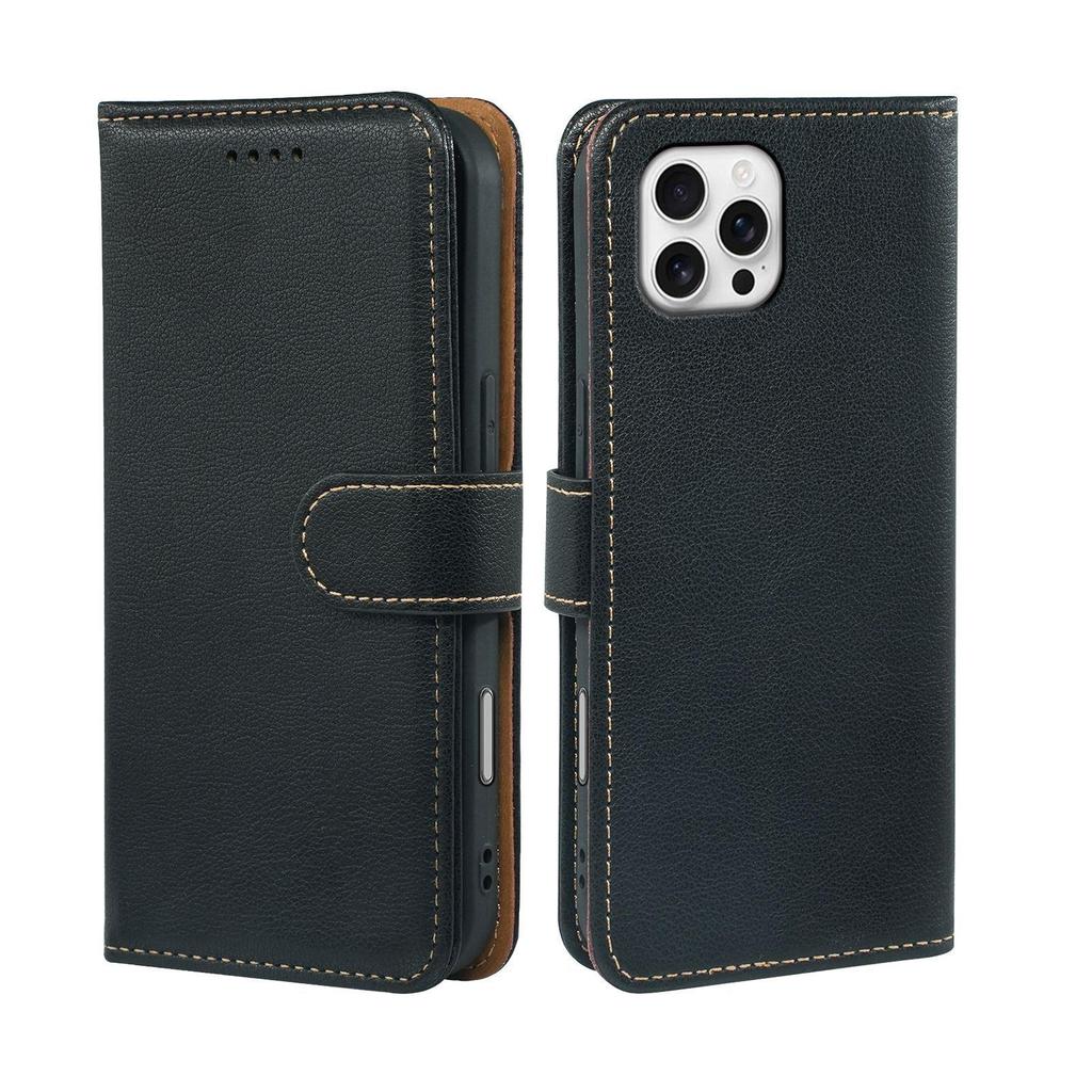 OnePlus 15 Lychee Pattern Anti-Theft Card Slot Leather Phone Case