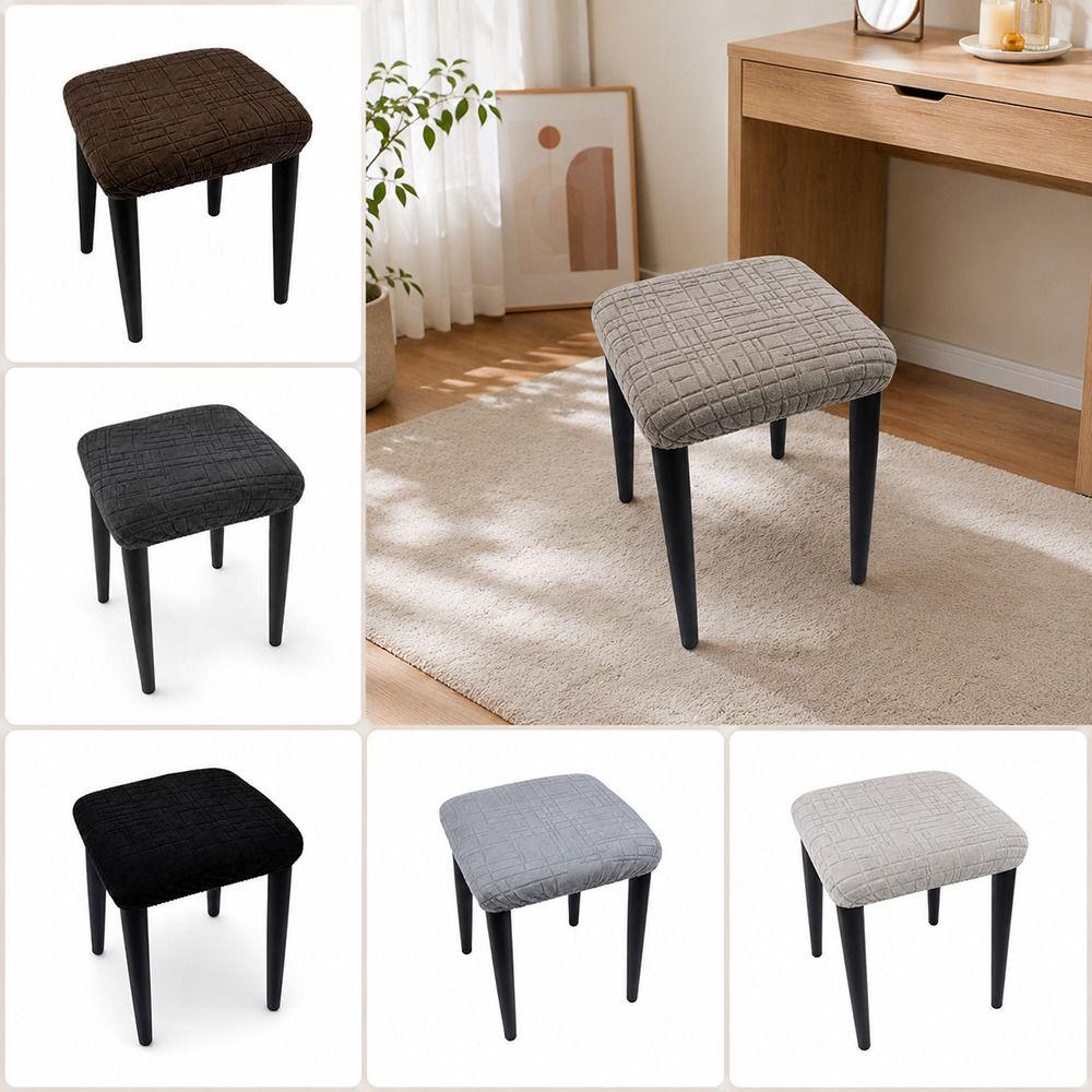 Waterproof Stretch Seat Covers Washable Table Chair Cover Chair Seat Cover for Square Chairs
