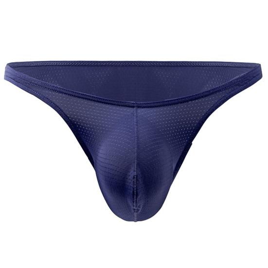 Men Underpants Highly Elastic Breathable Non-Fading Low Waist Friendly To Skin Moisture Wicking Nylon Stretchy Mesh Men Briefs Bikini Underpants