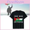 Free Palestine Cartoon Anime Short Sleeve T-shirt For Teenagers