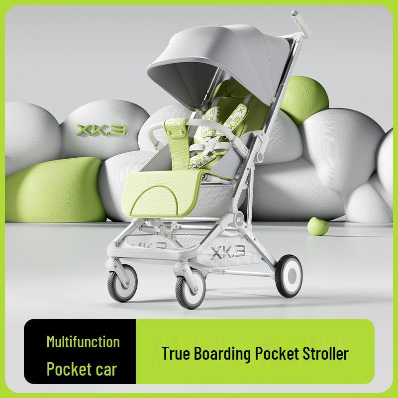 

Introducing the Compact Multi-Functional Travel Stroller: Easy Fold, Sit & Recline Options for Convenient Mobility. Obsidian Black Full Canopy Stroller