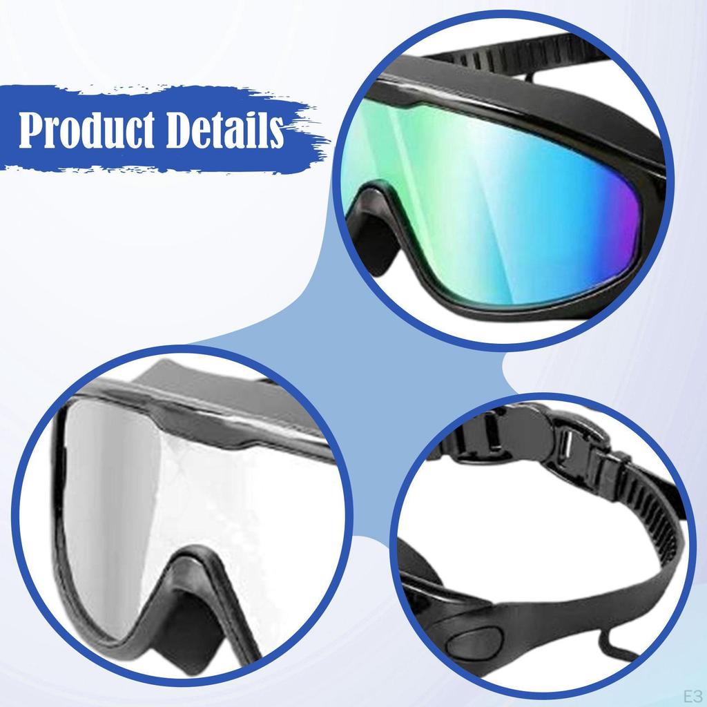 2 Pack Swimming Goggles with Earplugs, 180° , Waterproof, Storage