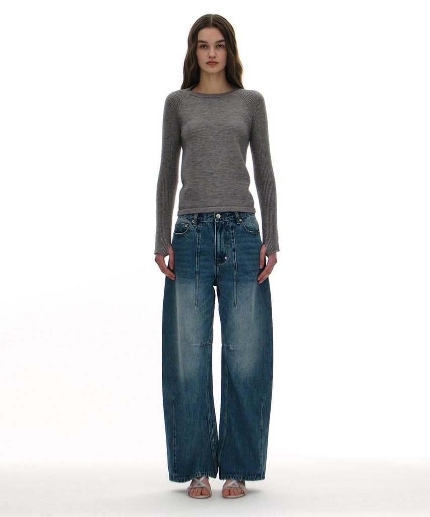 PARTIMENTO WOMEN Open Back Knit Top_Melange