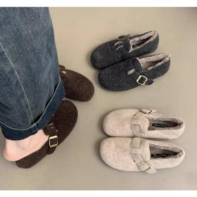 Scarpe Invernali Moda Donna Punta Rotonda Slip-on Calzature Femminili Mocassini Pelliccia Casual Sneaker Autunno Modis Slip on Abito Mocassino Nuovo Autunno