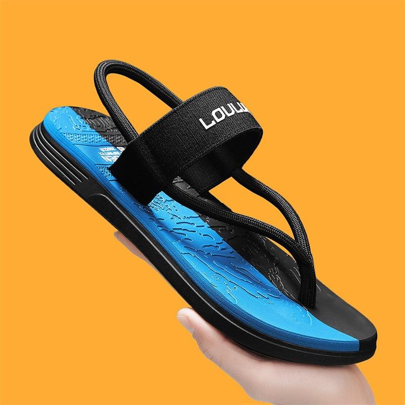 

Сандалии для мужчин, нескользящие летние тапочки для ношения на открытом воздухе, легкая пляжная обувь на толстой подошве для мужчин 39