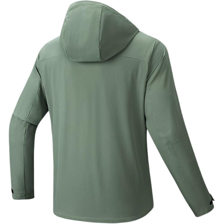 Anta Jaqueta com Capuz Versátil e à Prova de Vento Zíper Completo Masculina jaquetas 152547613N-2