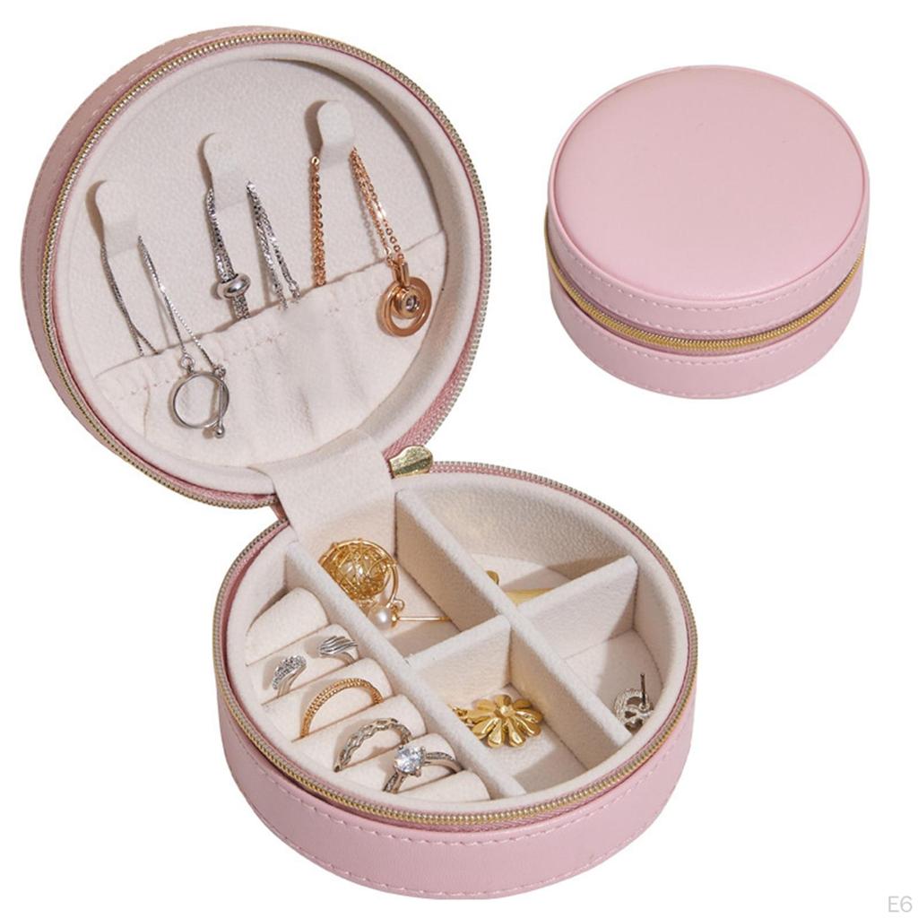 Elegant Faux Leather Jewelry Storage Box for Rings and Bracelets