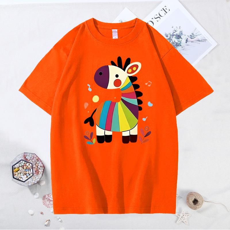 Chinese New Year Family T-Shirts: Year of the Horse Red Zodiac Design, Matching for Parent-Child Festive Party.