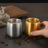 1PC Stainless Steel Water Cup Children's Anti-drop Drinking Water Leisure Restaurant Double-layer Anti-scalding Tea Cup