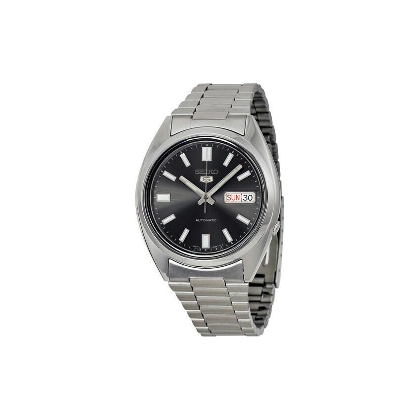 Seiko 30M Waterproof Automatic Mechanical Movement Stainless Steel Watch Black Dial Men Watches SNXS79K1