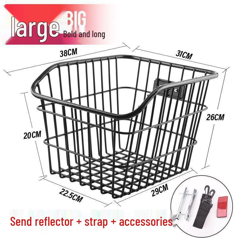 Large Capacity Folding Rear Bicycle Seat Rack Basket