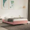 Vidaxl Bed Frame, Pink, 140X190 Cm, Velvet