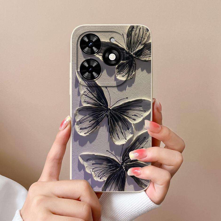 For Tecno Spark Go 2024 Casing Fashion Coconut Tree Liquid Silicone Soft TPU Shockproof Phone Cover For TecnoSpark Go 2024 Funda