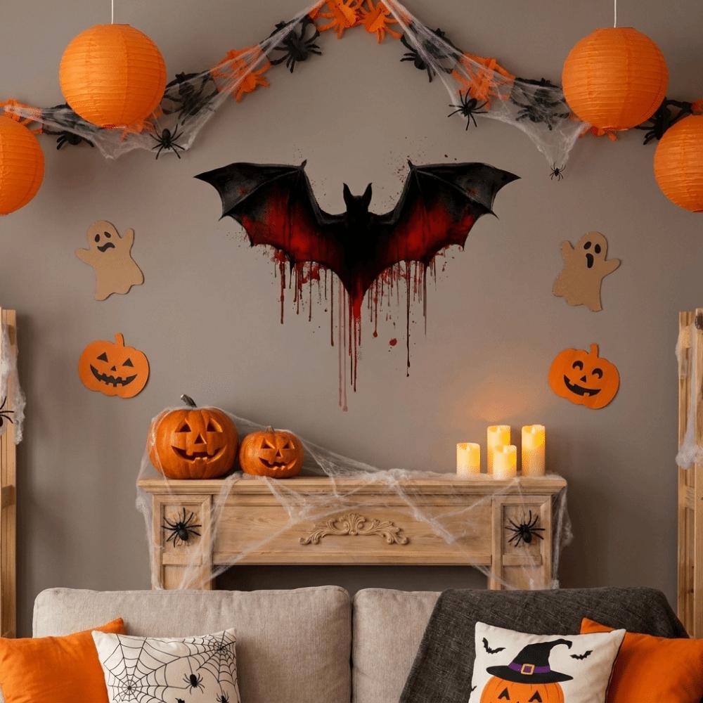 PVC Halloween Fledermaus Wandaufkleber Elektrostatische Gruselige Fledermaus Aufkleber Fensteraufkleber Fenster