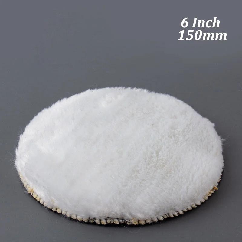 3/4/5/6/7Inch Soft Car Polishing Pad Round Imitated Wool Car Body Waxing Polisher Discs Pad Soft Wool Maintenance Cleaning Tool