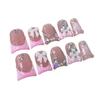 Short Duckbill Press-On Nails With 3D Bow Design Ice-Transparent French Tip Sweet Cute Manicure Tips Handmade
