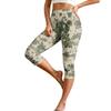 Women's Elastic Waist Casual Capri Pants Slim Fit Open Side Slit Cropped Trousers Stretch Fabric Lightweight Design