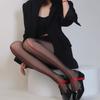 Sexy Shrimp Line Spring/Summer Black Thin Stockings for Women, Pure Desire Style, Fashionable and Slimming jk Black sheer long pantyhose