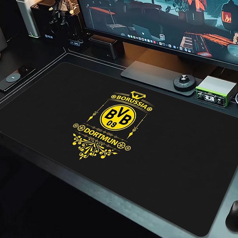 Borussia Großes Mauspad Große Gaming-Tischunterlage Rutschfest Laptop Tablet Großes Mauspad XXL Matte Mini-PC Spielmatte Mit Verriegeltem Rand
