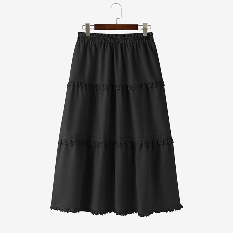 ZANZEA Femei ocazional talie elastică de culoare solidă fuste lungi largi