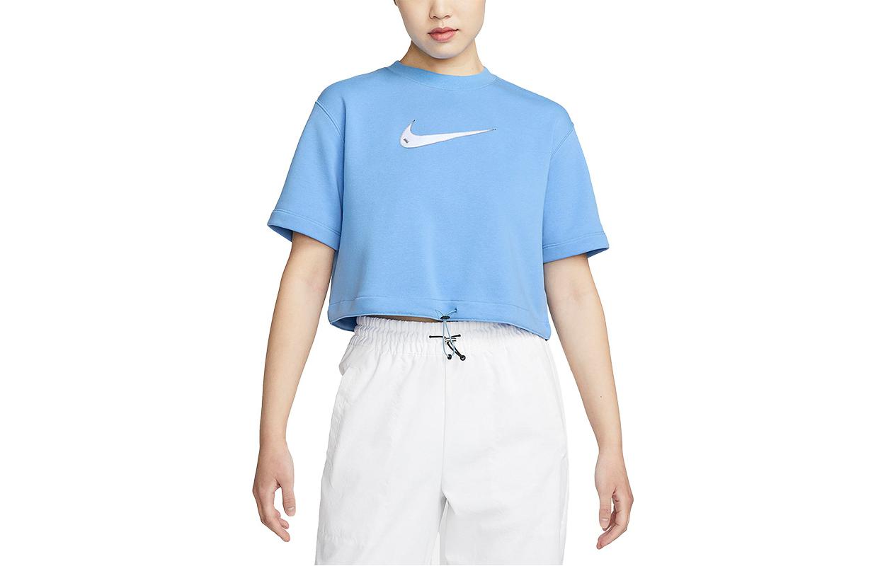 Nike Sportswear Swoosh Women s Short-Sleeve Crop Top Blue DM6745-412 XL