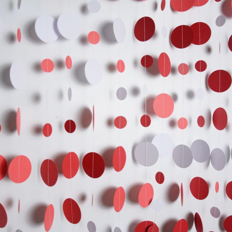 New Paper Circle Garland Banner Round Dots Colorful Colorful Dot Garland Hanging Party Garland Wedding Decorations