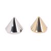 100PCS Conical Rivets Flat Back Cone Shaped Spike Studs for Clothing Decoration and Craft Projects 50 Gold 50 Silver 10x8mm