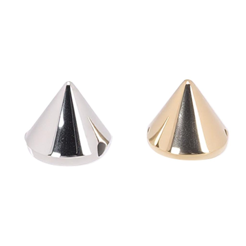 100PCS Conical Rivets Flat Back Cone Shaped Spike Studs for Clothing Decoration and Craft Projects 50 Gold 50 Silver 10x8mm