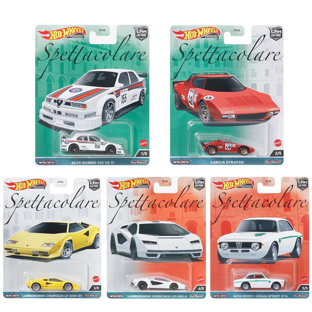 Hot Wheels Car Culture Premium Italien Exotic Envy FPY86 LAMBORGHINI ALFA ROMEO 1/64 Die-Cast Fahrzeugmodell Autos Sammlerstücke Spielzeug