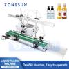 ZONESUN ZS-DPYT200 Automatic Liquid Filling Machines Double Nozzles Beverage Water Perfume Bottle Essential Oils Vial Filler