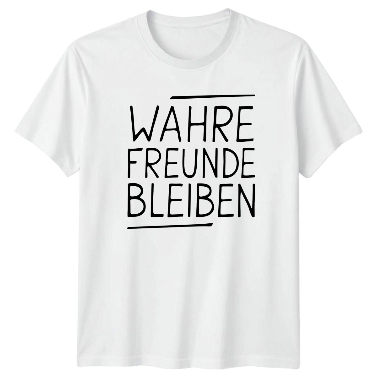 Wahre Freunde Bleiben T-Shirt German Quotes Friendship Gift For Him And Her XXXXL
