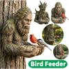 Bird Feeder Resin Sasquatchs Sculpture Birdseed Tray Bird Feeding Sculpture Ornament For Backyard Garden Art Decor In The Tree