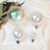 Iridescent Seven-Color Transparent Christmas Ornament Ball for Birthdays and Parties