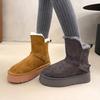 Snow Boots for Women Fur Flats Platform Suede Fashion Shoes  Winter  Cotton Shoes Comfort Winter Short Plush Boots Femme