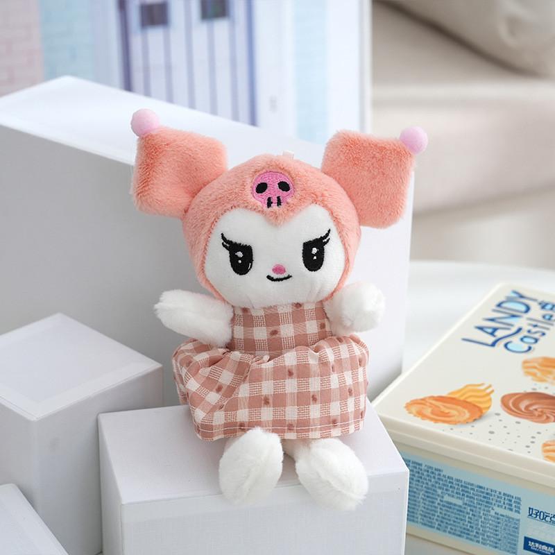 Adorable Japanese Style Plush Toy Keychain Kuromi Soft Stuffed Doll 21cm Cute Colors
