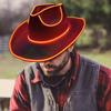 Lights Cowboy Hat With LED Light Up Caps Luminous Western Cowboy Hat Pearlescent Cowgirl Hat For Dancing Party Dress Up Hats