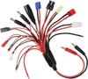 14-in-1 RC Charger Adapter Cable | Universal Charging Harness for RC Models and Drones | Includes JST, Deans, EC3, Tamiya, XT60, More | Red, Plastic
