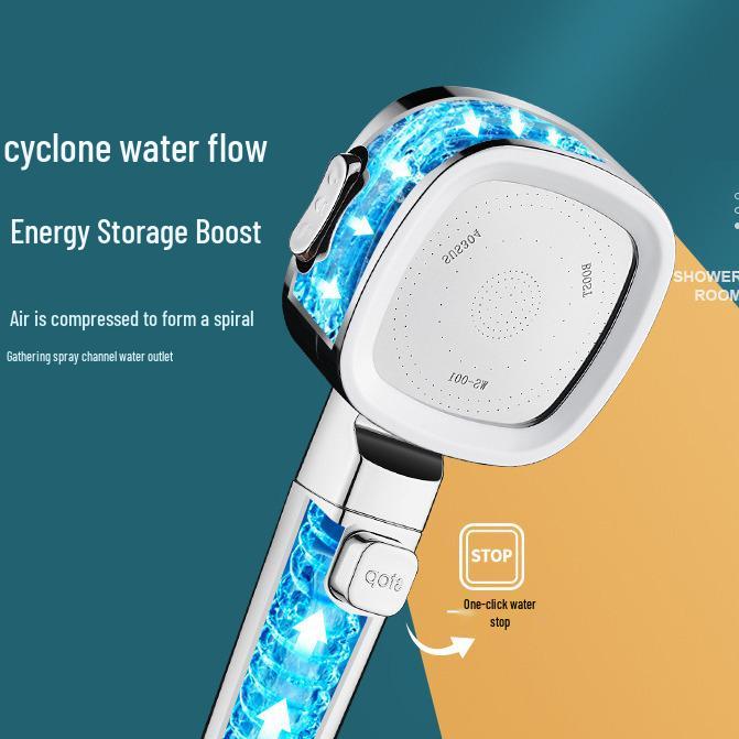 High-Pressure Shower Head with Filter: Rainfall Nozzle for Enhanced Water Flow