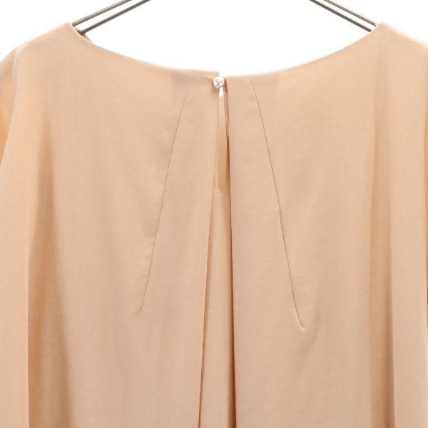 unused Unaca Short sleeve Layered one piece 38 beige French sleeve Women Used