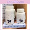 Cat Pattern Insulated Large Capacity Water Bottle With Leakproof Lid For Students And Commuters
