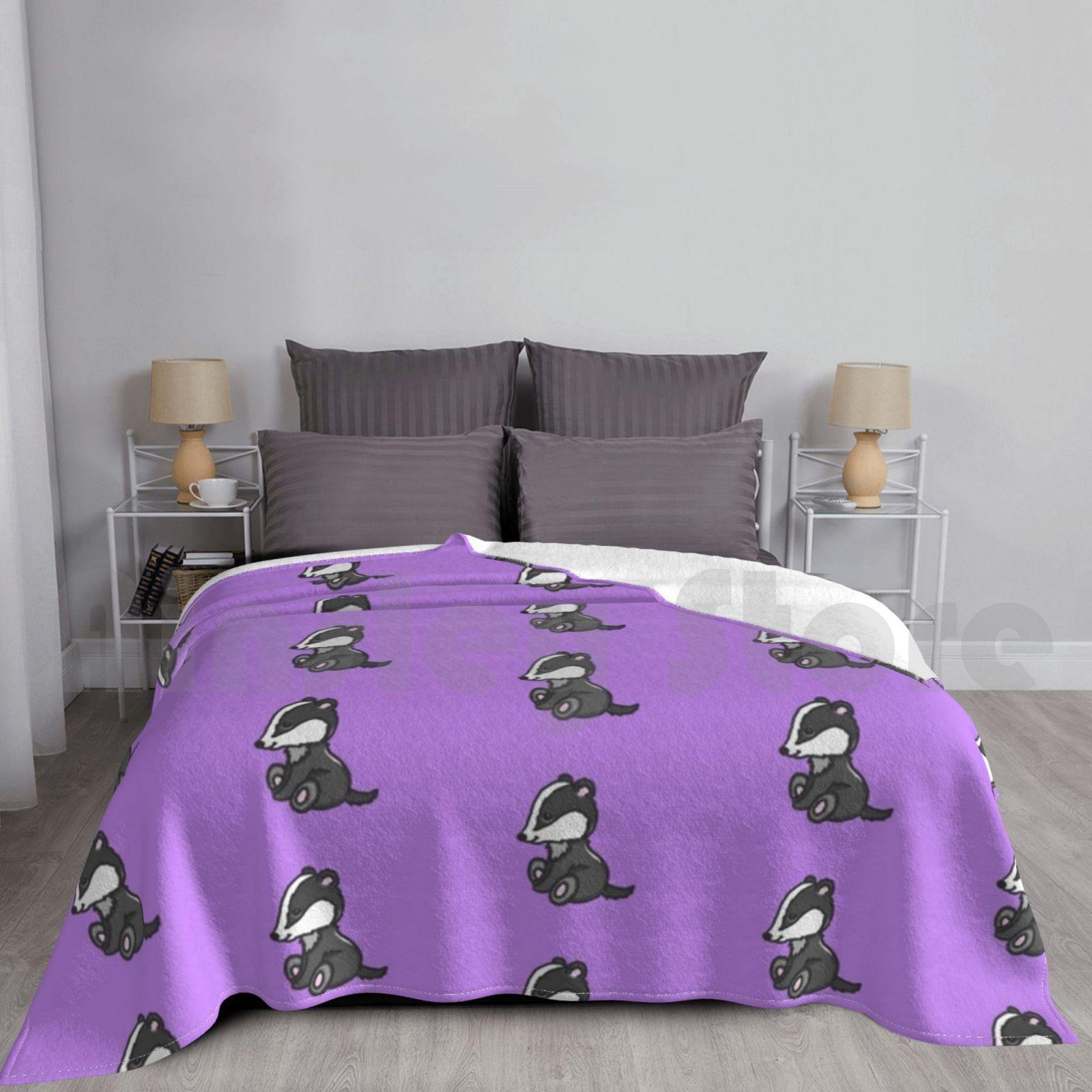 Badger Badger Badger Blanket Fashion Custom Badger Cute Animals Baby Animal Baby Badger Cartoon Cartoon Size: 75*100cm, Weight: 230 GSM