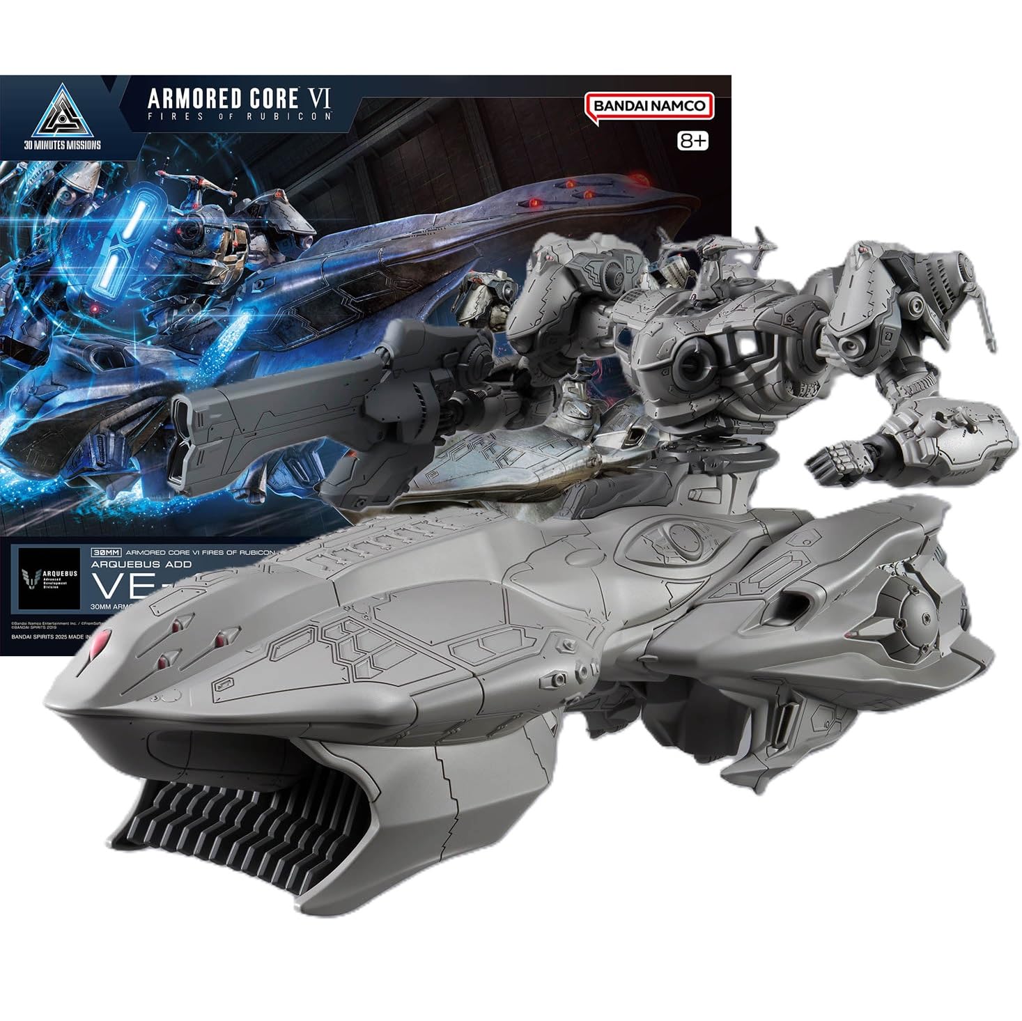30MM ARMORED CORE VI FIRES OF RUBICON ARQUEBUS ADD Plastic Model Kit VE-40A Pre-colored