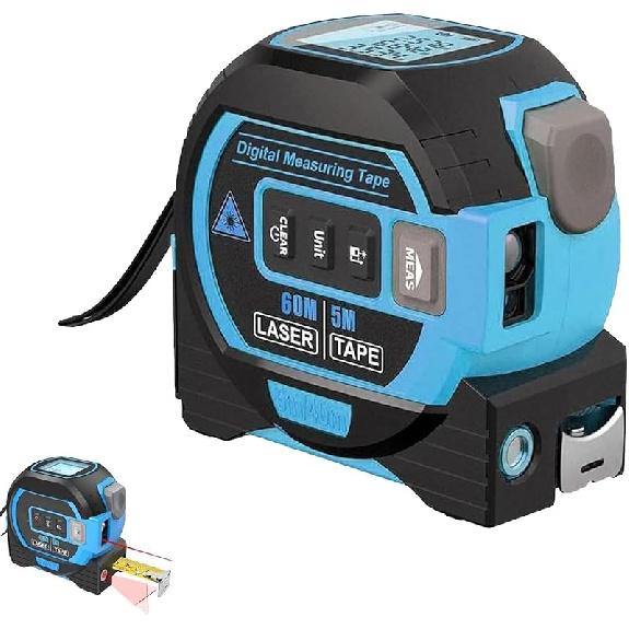 Универсальный линейный лазерный измерительный инструмент 3-в-1, Универсальная линейка, Универсальный измерительный инструмент,Универсальная линейка, Лазерная рулетка 3 в 1 5 m синий