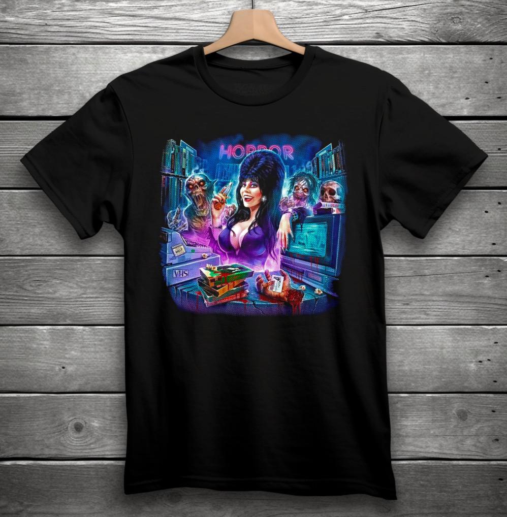 Elvira Mistress Of The Dark VHS Horror T-Shirt Black S-3XL M