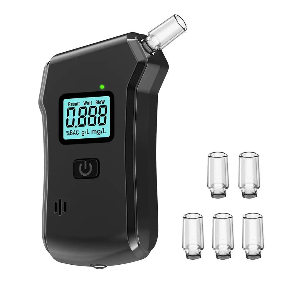 Digital Breath Alcohol Tester LCD Screen Breath Drunk Driving Analyzer Breathalyzer for Drunk Driving Test Use with U8U7