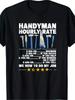 Handyman Hourly Rate Funny Tool Graphic T-Shirt Tradesman Humor Tee