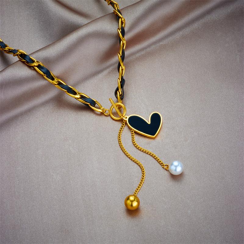 XIYANIKE 316L Stainless Steel Gold Color Love Heart Necklaces For Women Chokers 2021Trend Fashion Festival Party Gift Jewelry