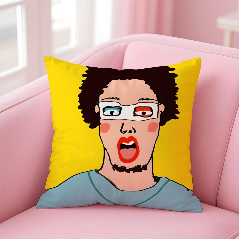 Funny Funny Characters Cushion Cover Pillow Case Soft Skin Friendly Fabric Concealed Zipper