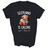 Scotland Is Calling And I Must Go Highland Cow Unisex Shirt Gift