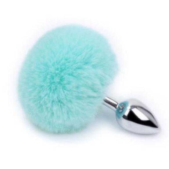 Small Size Metal Rabbit Tail Anal Plug Bunny Butt Plug Stainless Steel Booty Beads Stainless Sex